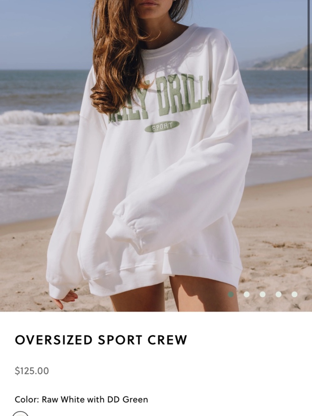 NWT Daily Drills oversized sport crew neck